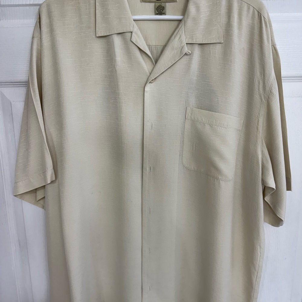Tommy Bahama Cream Casual Button Down Shirt